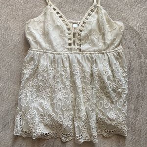 White Lace Tank